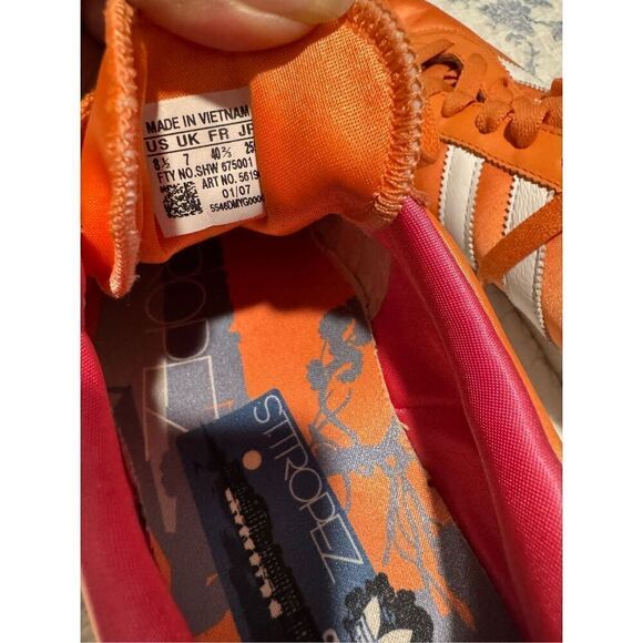 Adidas Gazelle Orange trainers leather 8 1/2 - Picture 11 of 12
